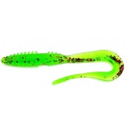 Приманка силіконова на хижу рибу, Taipan Crazy Sweep, 2,5 дюйма, 12шт/уп, колір №08 Green neon
